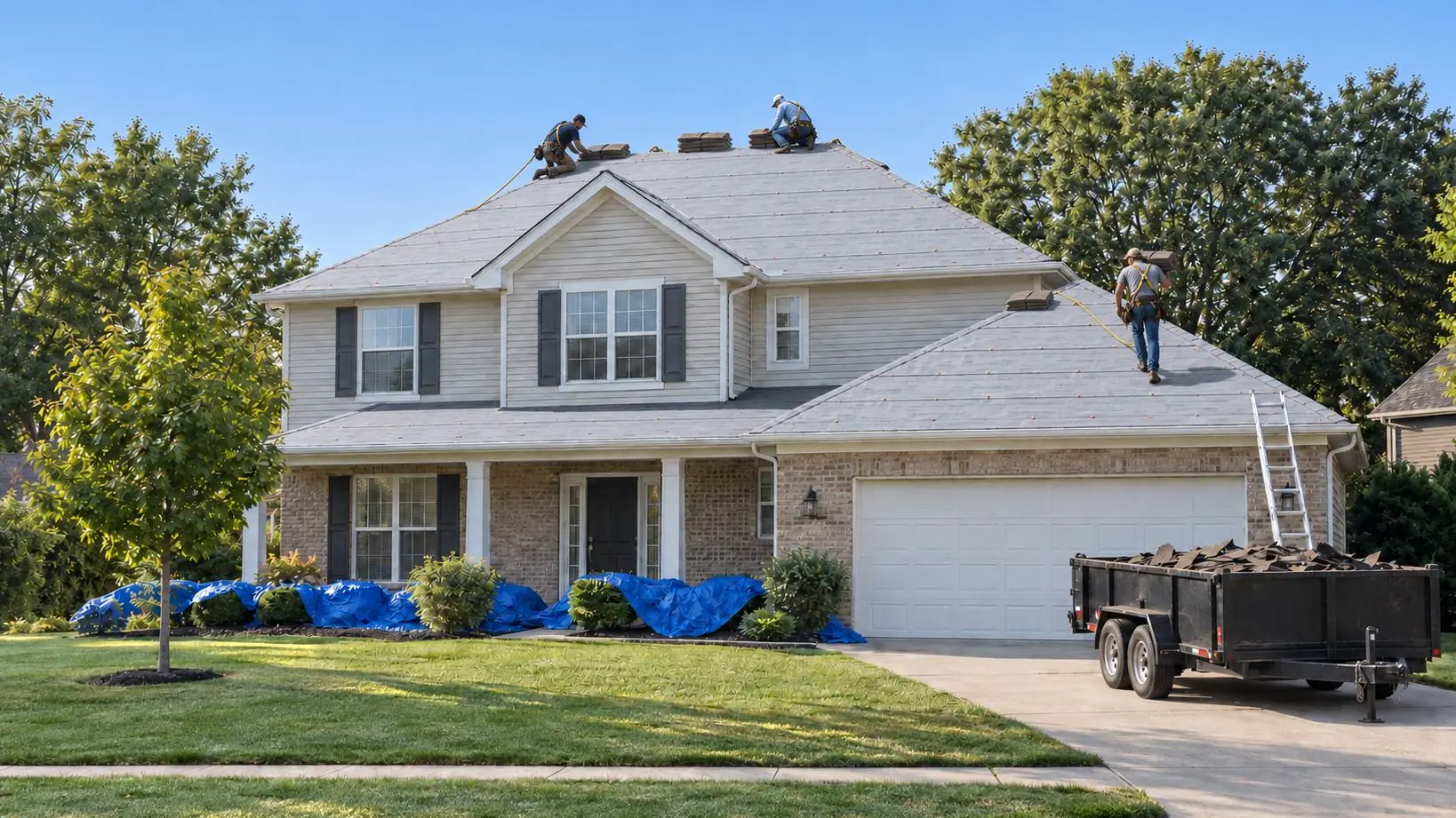 Underlayment covers the whole roof